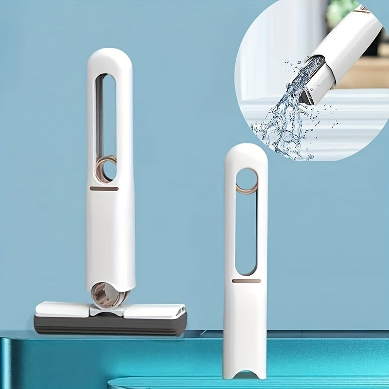 Mini Mop Portabil cu Stoarcere Automată – Mop Multifuncțional pentru Podele, Geamuri, Birouri | Mop Compact pentru Casă și Mașină