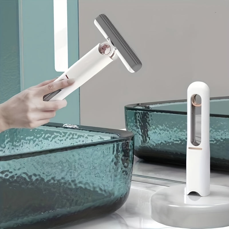 Mini Mop Portabil cu Stoarcere Automată – Mop Multifuncțional pentru Podele, Geamuri, Birouri | Mop Compact pentru Casă și Mașină