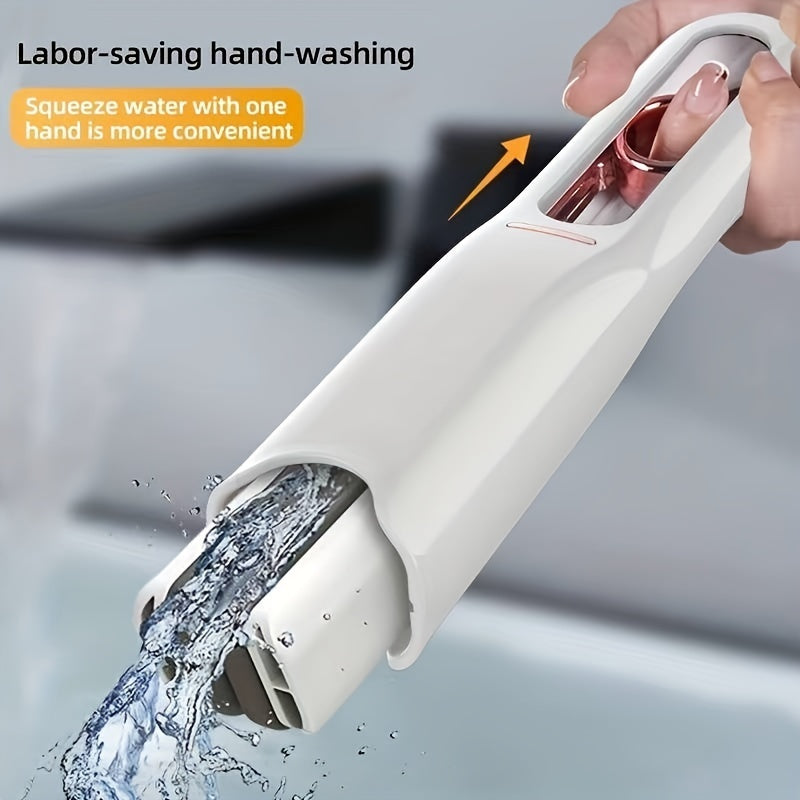 Mini Mop Portabil cu Stoarcere Automată – Mop Multifuncțional pentru Podele, Geamuri, Birouri | Mop Compact pentru Casă și Mașină